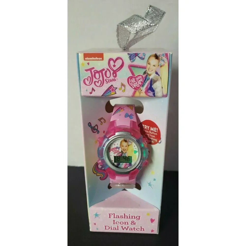 Nickelodeon JoJo Siwa Flashing Icon and‎ Dial Kids Watch Purple U152
